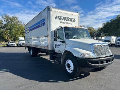 International MV607 Box Truck - 220HP, 6 Speed Automatic, Roll up Door