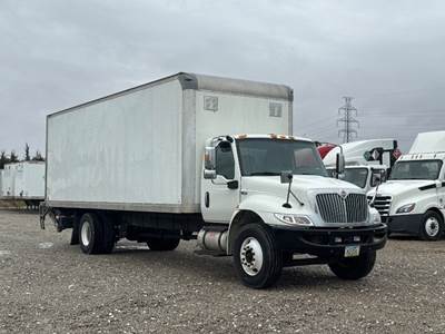 International MV607 Box Truck - 240HP, 6 Speed Automatic, Roll up Door