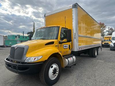 International MV607 Box Truck - 220HP, 6 Speed Automatic, Roll up Door