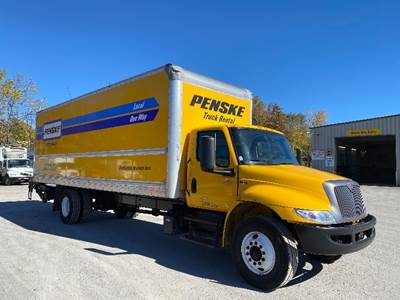 International MV607 Box Truck - 220HP, 6 Speed Automatic, Roll up Door