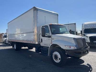 International MV607 Box Truck - 220HP, 6 Speed Automatic, Roll up Door