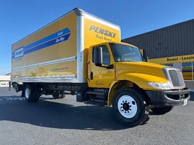 International MV607 Box Truck - 220HP, 6 Speed Automatic, Roll up Door