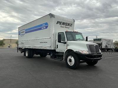 International MV607 Box Truck - 220HP, 6 Speed Automatic, Roll up Door