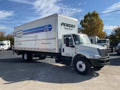International MV607 Box Truck - 220HP, 6 Speed Automatic, Roll up Door