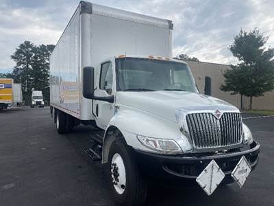 International MV607 Box Truck - 220HP, 6 Speed Automatic, Roll up Door