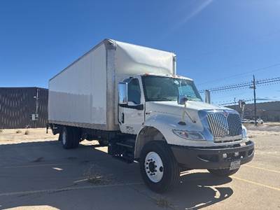 International MV607 Box Truck - 240HP, 6 Speed Automatic, Roll up Door