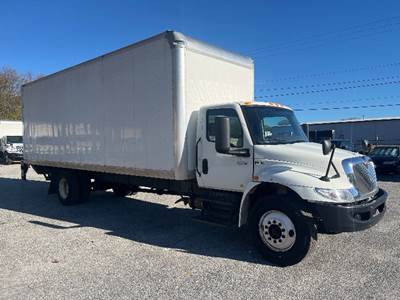 International MV607 Box Truck - 220HP, 6 Speed Automatic, Roll up Door
