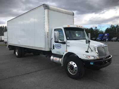 International MV607 Box Truck - 240HP, 6 Speed Automatic, Roll up Door