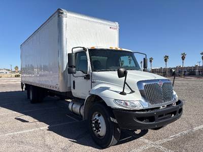 International MV607 Box Truck - 220HP, 6 Speed Automatic, Roll up Door