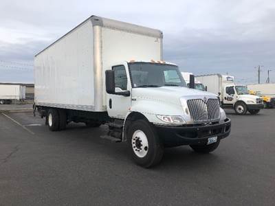 International MV607 Box Truck - 220HP, 6 Speed Automatic, Roll up Door