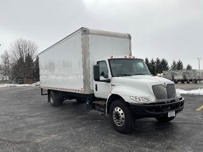 International MV607 Box Truck - 220HP, 6 Speed Automatic, Roll up Door