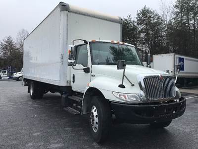 International MV607 Box Truck - 220HP, 7 Speed Automatic, Roll up Door