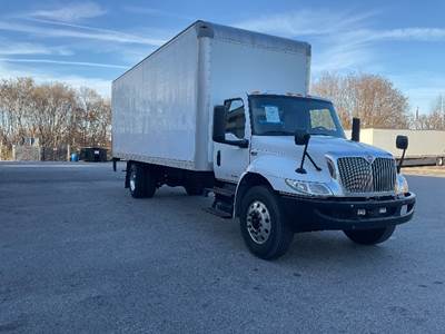 International MV607 Box Truck - 220HP, 6 Speed Automatic, Roll up Door