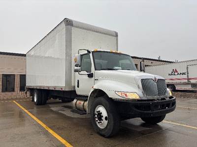 International MV607 Box Truck - 240HP, 6 Speed Automatic, Roll up Door