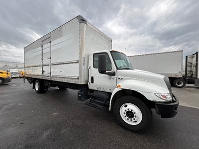 International MV607 Box Truck - 220HP, 6 Speed Automatic, Roll up Door