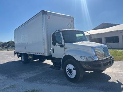 International MV607 Box Truck - 220HP, 6 Speed Automatic, Roll up Door