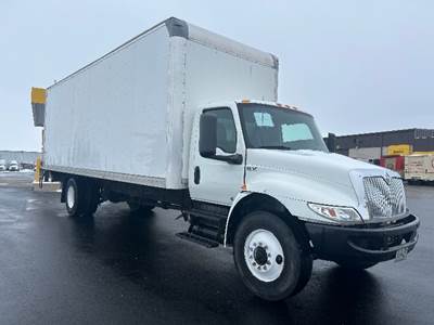 International MV607 Box Truck - 220HP, 6 Speed Automatic, Roll up Door