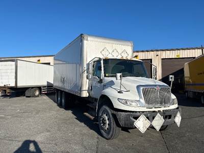 International MV607 Box Truck - 300HP, 10 Speed Manual, Roll up Door