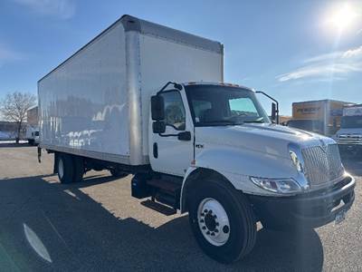 International MV607 Box Truck - 220HP, 6 Speed Automatic, Roll up Door