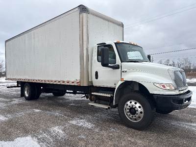International MV607 Box Truck - 240HP, 7 Speed Automatic, Roll up Door