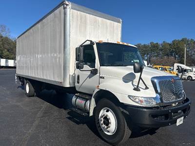 International MV607 Box Truck - 220HP, 7 Speed Automatic, Roll up Door
