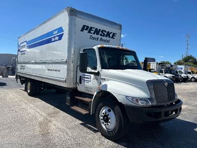 International MV607 Box Truck - 220HP, 6 Speed Automatic, Roll up Door