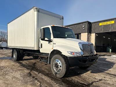 International MV607 Box Truck - 220HP, 6 Speed Automatic, Roll up Door
