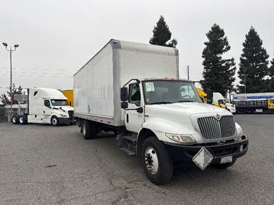 International MV607 Box Truck - 220HP, 6 Speed Automatic, Roll up Door