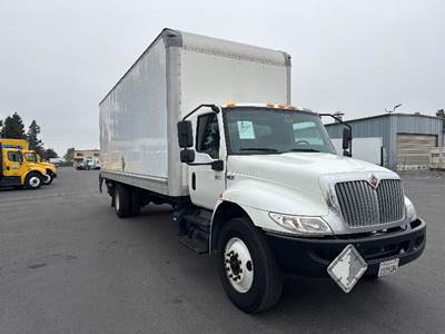 International MV607 Box Truck - 220HP, 6 Speed Automatic, Roll up Door