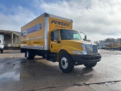 International MV607 Box Truck - 220HP, 6 Speed Automatic, Roll up Door