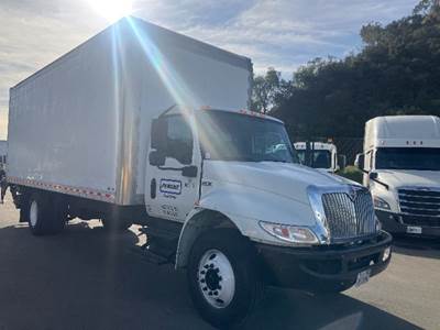 International MV607 Box Truck - 240HP, 6 Speed Automatic, Roll up Door