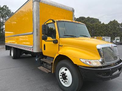 International MV607 Box Truck - 220HP, 6 Speed Automatic, Roll up Door
