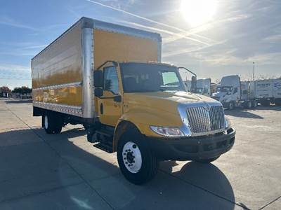 International MV607 Box Truck - 220HP, 6 Speed Automatic, Roll up Door