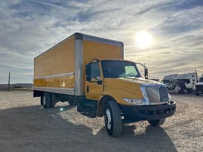 International MV607 Box Truck - 220HP, 6 Speed Automatic, Roll up Door