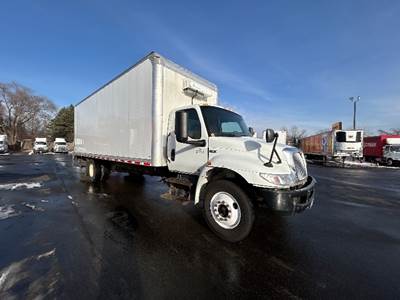 International MV607 Box Truck - 250HP, 6 Speed Automatic, Roll up Door