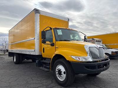 International MV607 Box Truck - 220HP, 6 Speed Automatic, Roll up Door