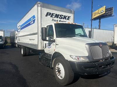 International MV607 Box Truck - 220HP, 6 Speed Automatic, Roll up Door