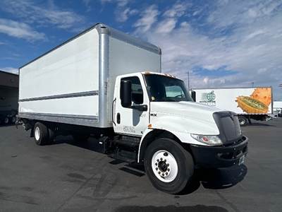 International MV607 Box Truck - 220HP, 6 Speed Automatic, Roll up Door