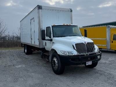 International MV607 Box Truck - 220HP, 6 Speed Automatic, Roll up Door