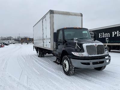 International MV607 Box Truck - 220HP, 6 Speed Automatic, Roll up Door