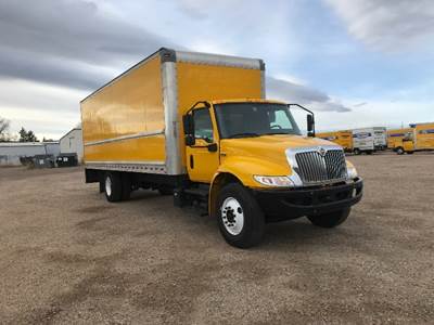International MV607 Box Truck - 220HP, 6 Speed Automatic, Roll up Door