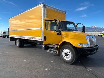 International MV607 Box Truck - 220HP, 6 Speed Automatic, Roll up Door