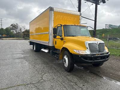 International MV607 Box Truck - 220HP, 6 Speed Automatic, Roll up Door