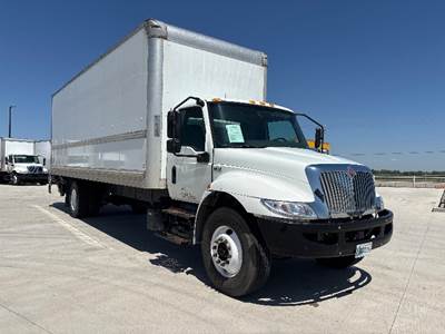 International MV607 Box Truck - 220HP, 6 Speed Automatic, Roll up Door
