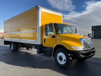 International MV607 Box Truck - 220HP, 6 Speed Automatic, Roll up Door