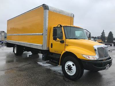 International MV607 Box Truck - 220HP, 6 Speed Automatic, Roll up Door