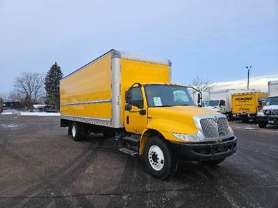 International MV607 Box Truck - 220HP, 6 Speed Automatic, Roll up Door