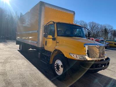 International MV607 Box Truck - 220HP, 6 Speed Automatic, Roll up Door