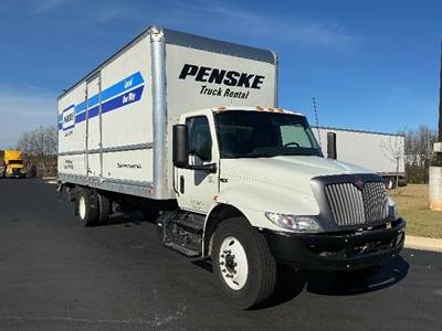 International MV607 Box Truck - 220HP, 6 Speed Automatic, Roll up Door