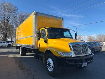 International MV607 Box Truck - 220HP, 6 Speed Automatic, Roll up Door